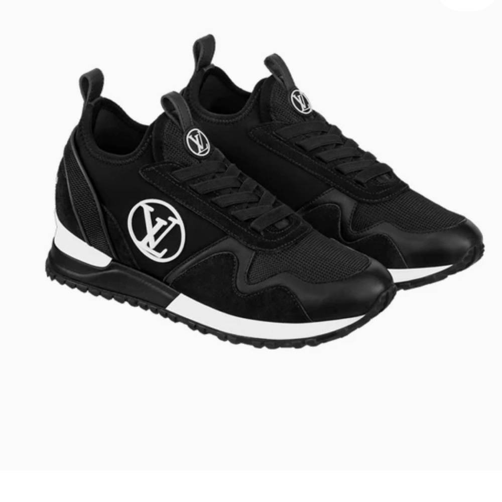 Louis Vuitton Black and White Run Away Sneakers
